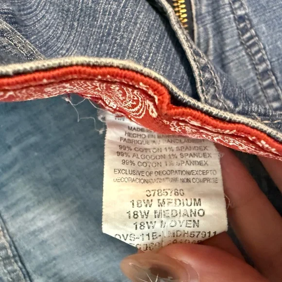 Lee Women's Comfort Waistband Shorts Stretch Denim Sz 18 Plus Cargo Pockets Y2k - Picture 6 of 10